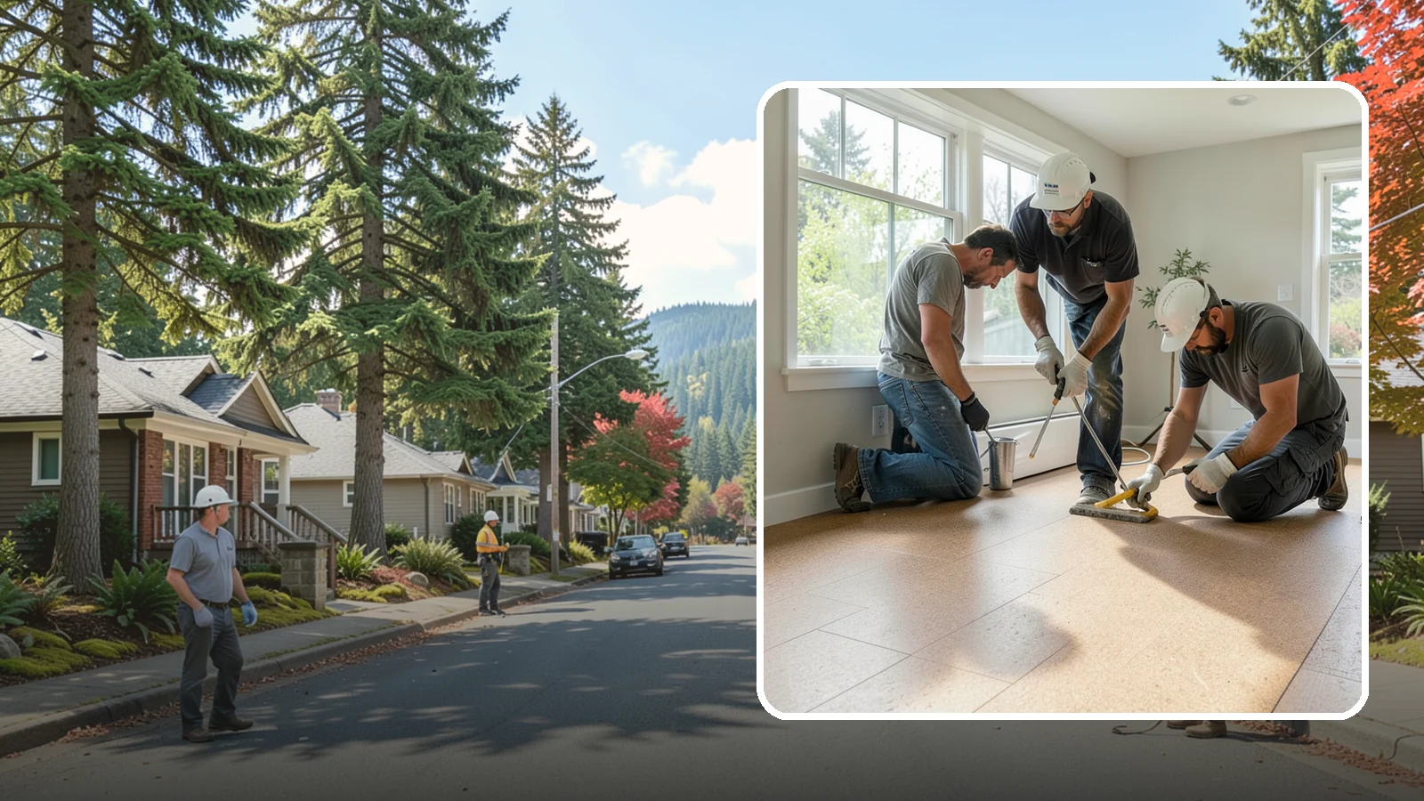 Cork Flooring Installation in Hunts Point, King County, WA - Comfortable, insulating cork flooring installation that is gentle underfoot and naturally warm.