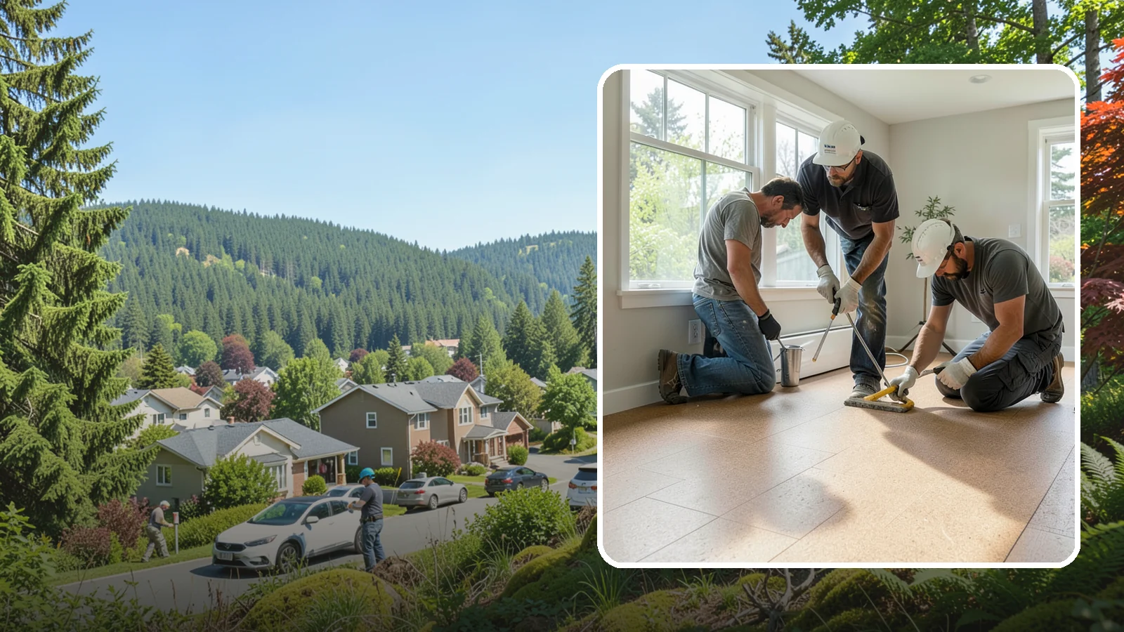 Cork Flooring Installation in Index, Snohomish County, WA - Comfortable, insulating cork flooring installation that is gentle underfoot and naturally warm.