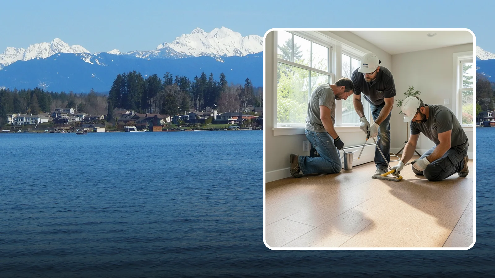 Cork Flooring Installation in Lake Stevens, Snohomish County, WA - Comfortable, insulating cork flooring installation that is gentle underfoot and naturally warm.