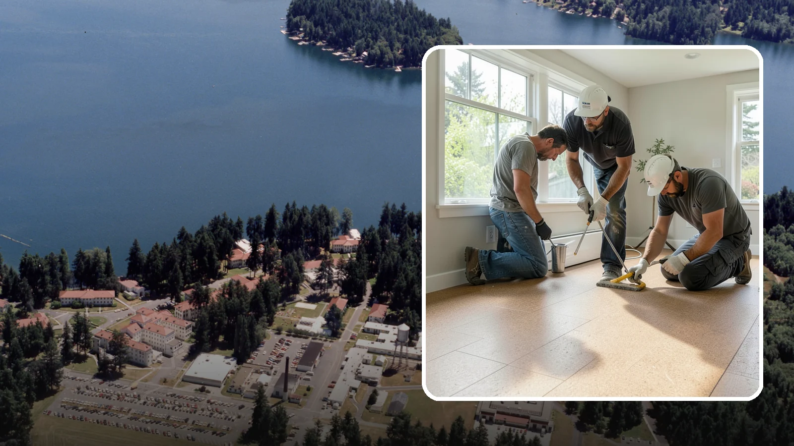 Cork Flooring Installation in Lakewood, Pierce County, WA - Comfortable, insulating cork flooring installation that is gentle underfoot and naturally warm.