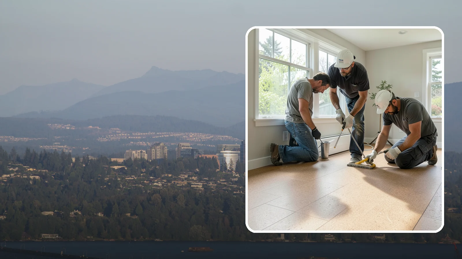 Cork Flooring Installation in Medina, King County, WA - Comfortable, insulating cork flooring installation that is gentle underfoot and naturally warm.