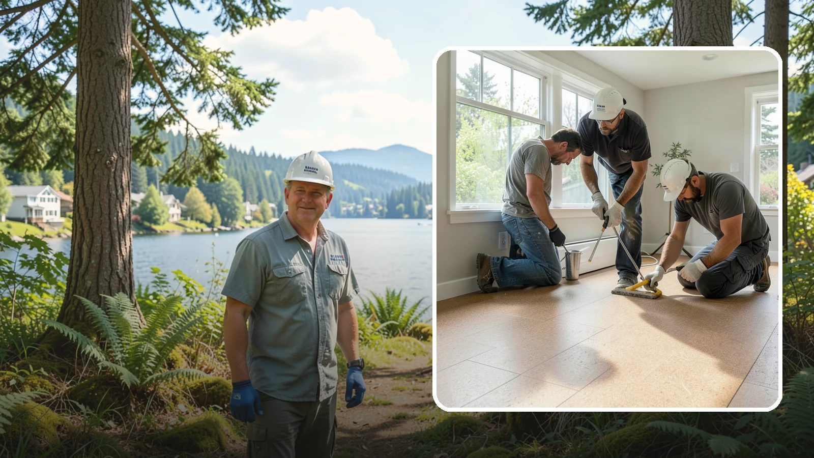 Cork Flooring Installation in Milton, King County, WA - Comfortable, insulating cork flooring installation that is gentle underfoot and naturally warm.