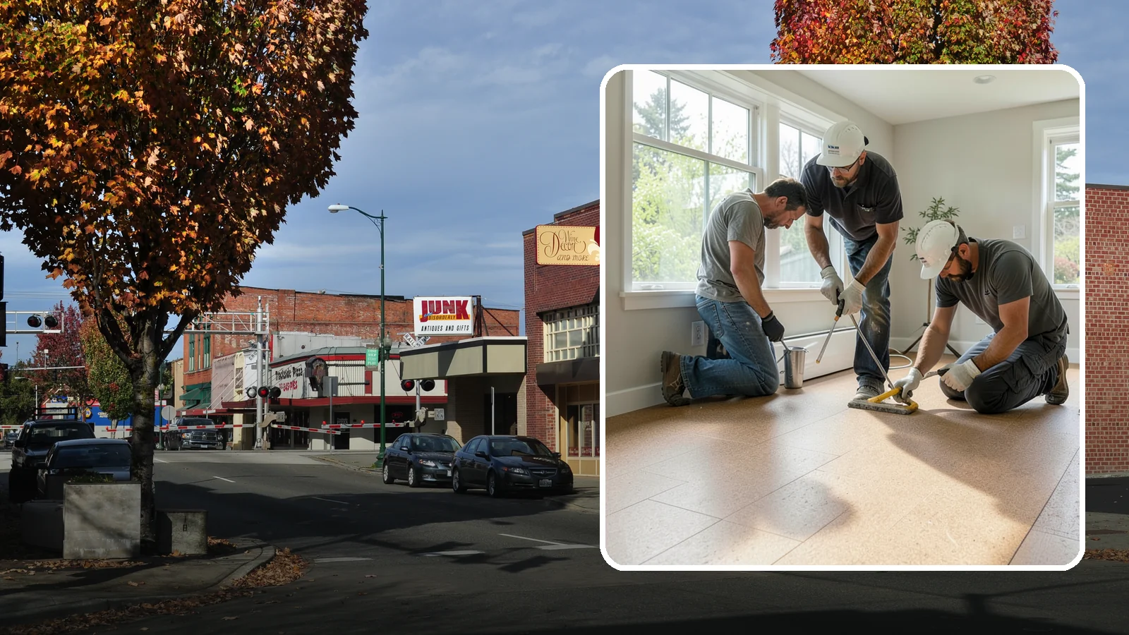 Cork Flooring Installation in Puyallup, Pierce County, WA - Comfortable, insulating cork flooring installation that is gentle underfoot and naturally warm.