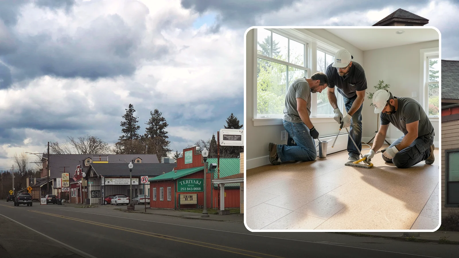 Cork Flooring Installation in Roy, Pierce County, WA - Comfortable, insulating cork flooring installation that is gentle underfoot and naturally warm.