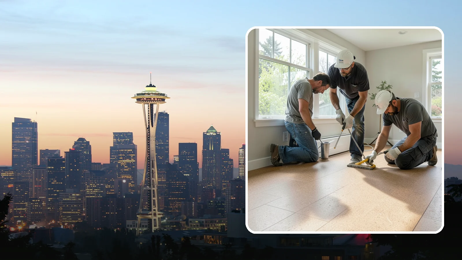 Cork Flooring Installation in Seattle, King County, WA - Comfortable, insulating cork flooring installation that is gentle underfoot and naturally warm.