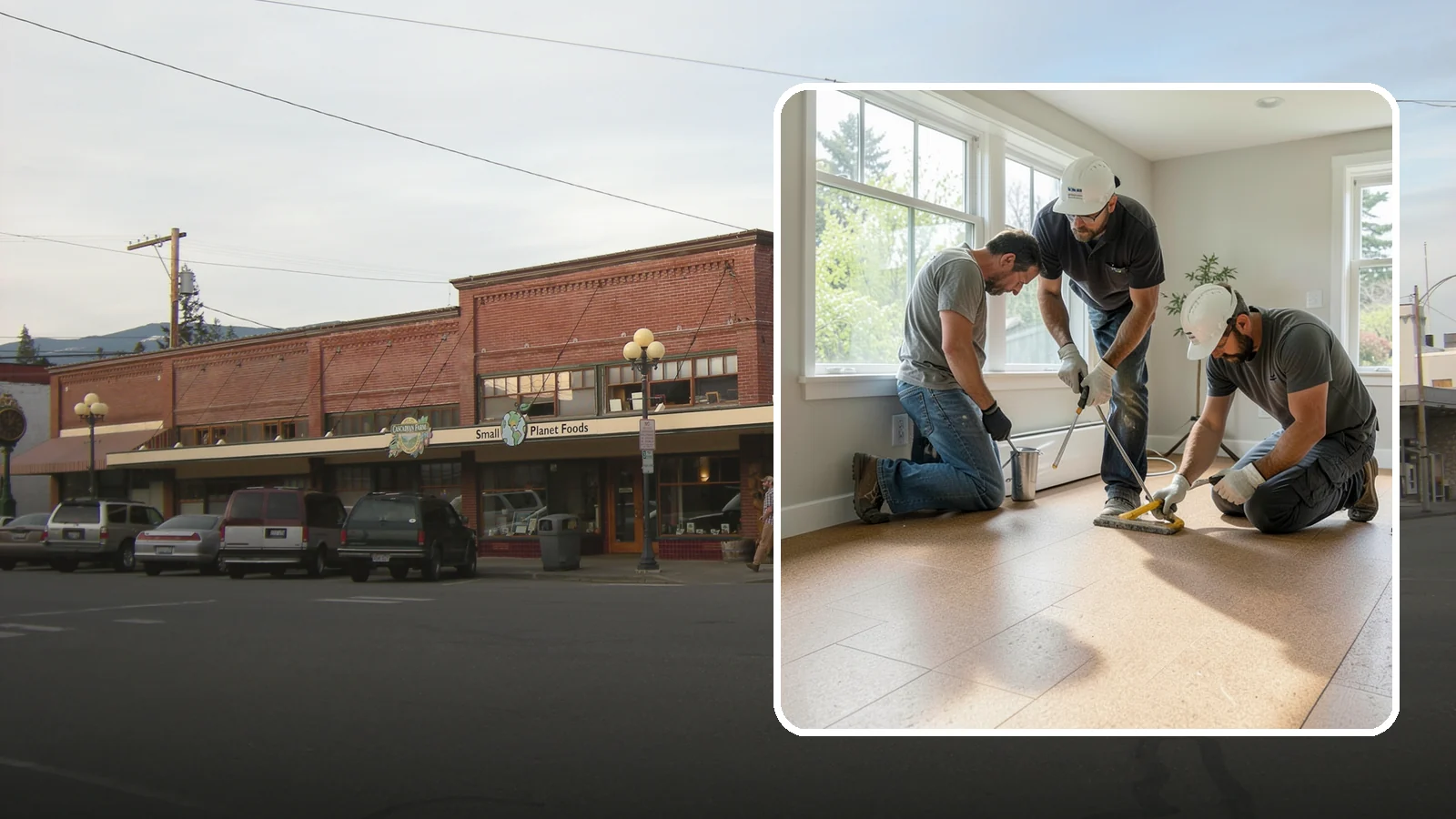 Cork Flooring Installation in Sedro-Woolley, Skagit County, WA - Comfortable, insulating cork flooring installation that is gentle underfoot and naturally warm.