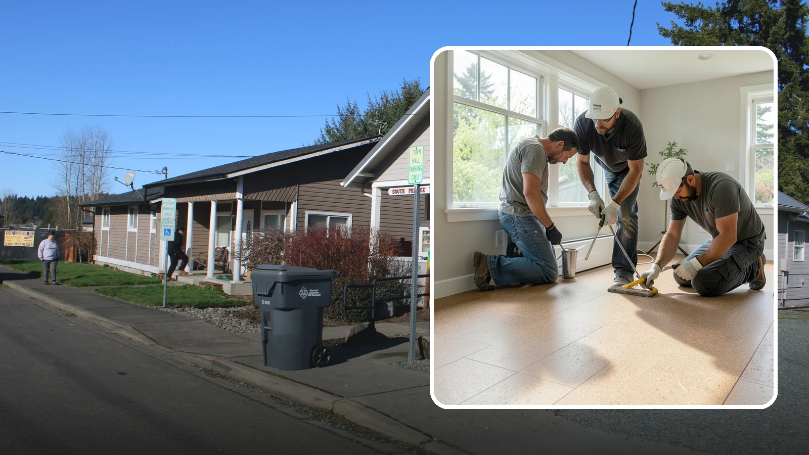 Cork Flooring Installation in South Prairie, Pierce County, WA - Comfortable, insulating cork flooring installation that is gentle underfoot and naturally warm.