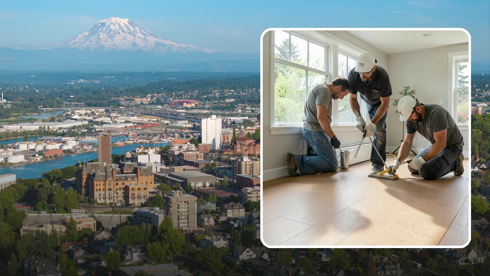 Cork Flooring Installation in Tacoma, Pierce County, WA - Comfortable, insulating cork flooring installation that is gentle underfoot and naturally warm.
