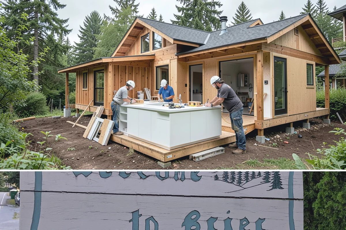 Countertop Fabrication in Brier, Snohomish County, WA - Countertop fabrication takes place in a controlled shop year-round, unaffected by Western Washington weather.