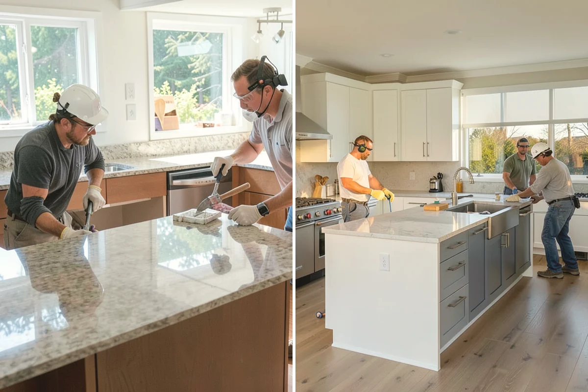Countertop Fabrication in University Place, Pierce County, WA - Digitally template the space for exact dimensions