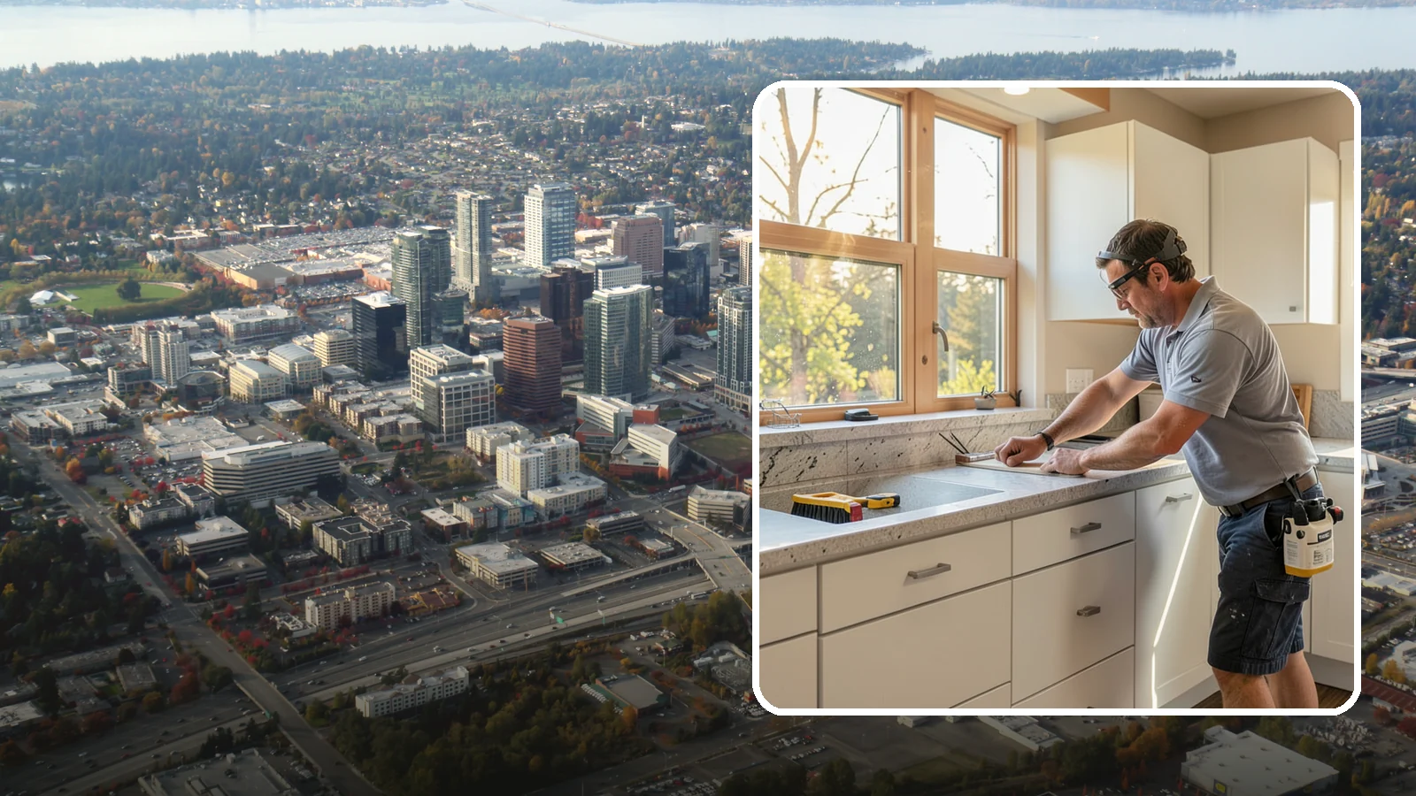 Countertop Replacement in Bellevue, King County, WA - Full countertop replacement service that removes old surfaces and installs new ones with minimal kitchen downtime.