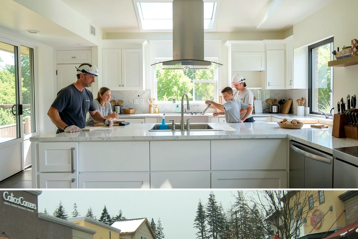 Countertop Replacement in Mill Creek, Snohomish County, WA - Countertop replacement happens indoors year-round, letting you refresh your kitchen even in the rainy PNW winter.