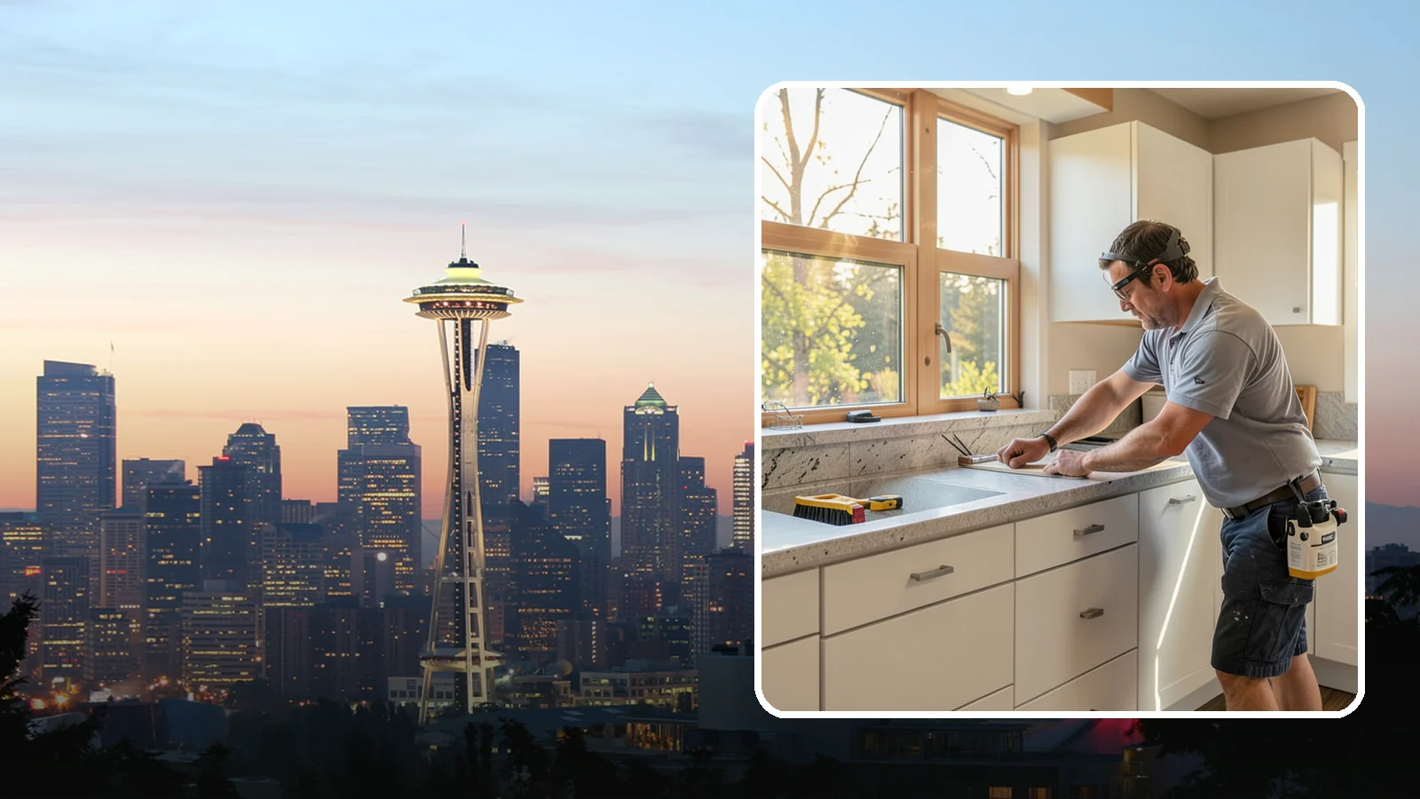 Countertop Replacement in Seattle, King County, WA - Full countertop replacement service that removes old surfaces and installs new ones with minimal kitchen downtime.