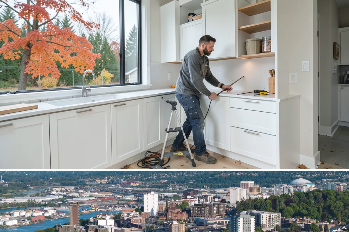 Countertop Replacement in Tacoma, Pierce County, WA - Countertop replacement happens indoors year-round, letting you refresh your kitchen even in the rainy PNW winter.