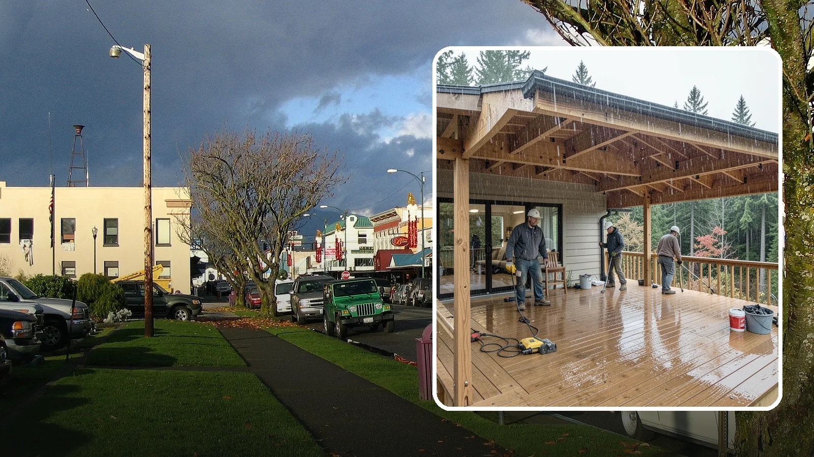Covered Deck Construction in Arlington, Snohomish County, WA - Covered deck construction that lets you enjoy the outdoors through every Northwest rain shower.