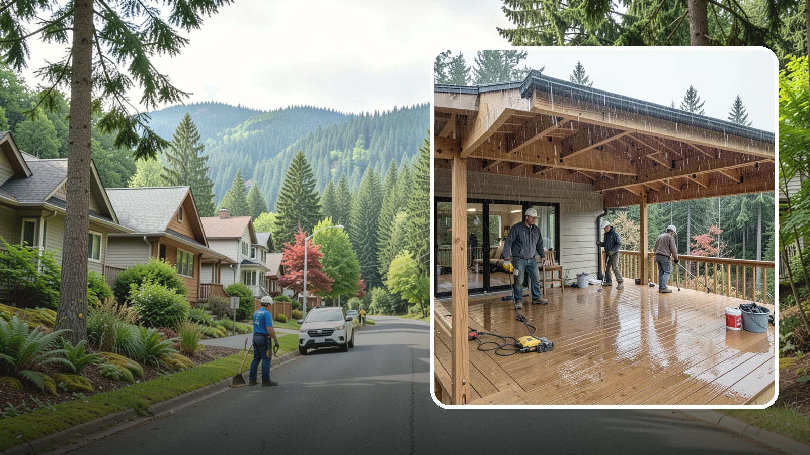 Covered Deck Construction in Darrington, Snohomish County, WA - Covered deck construction that lets you enjoy the outdoors through every Northwest rain shower.