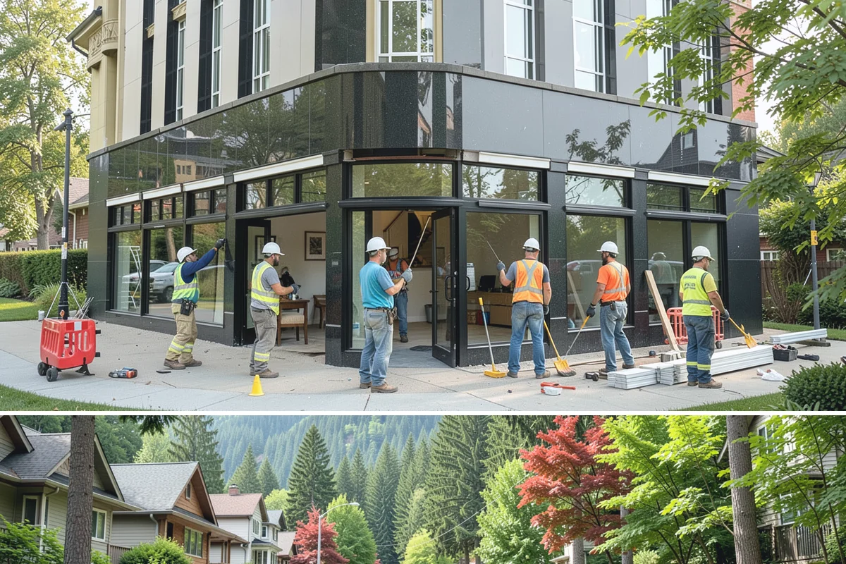 Covered Deck Construction in Darrington, Snohomish County, WA - Summer's dry weather is ideal for opening up the roofline and tying into your home without water exposure.