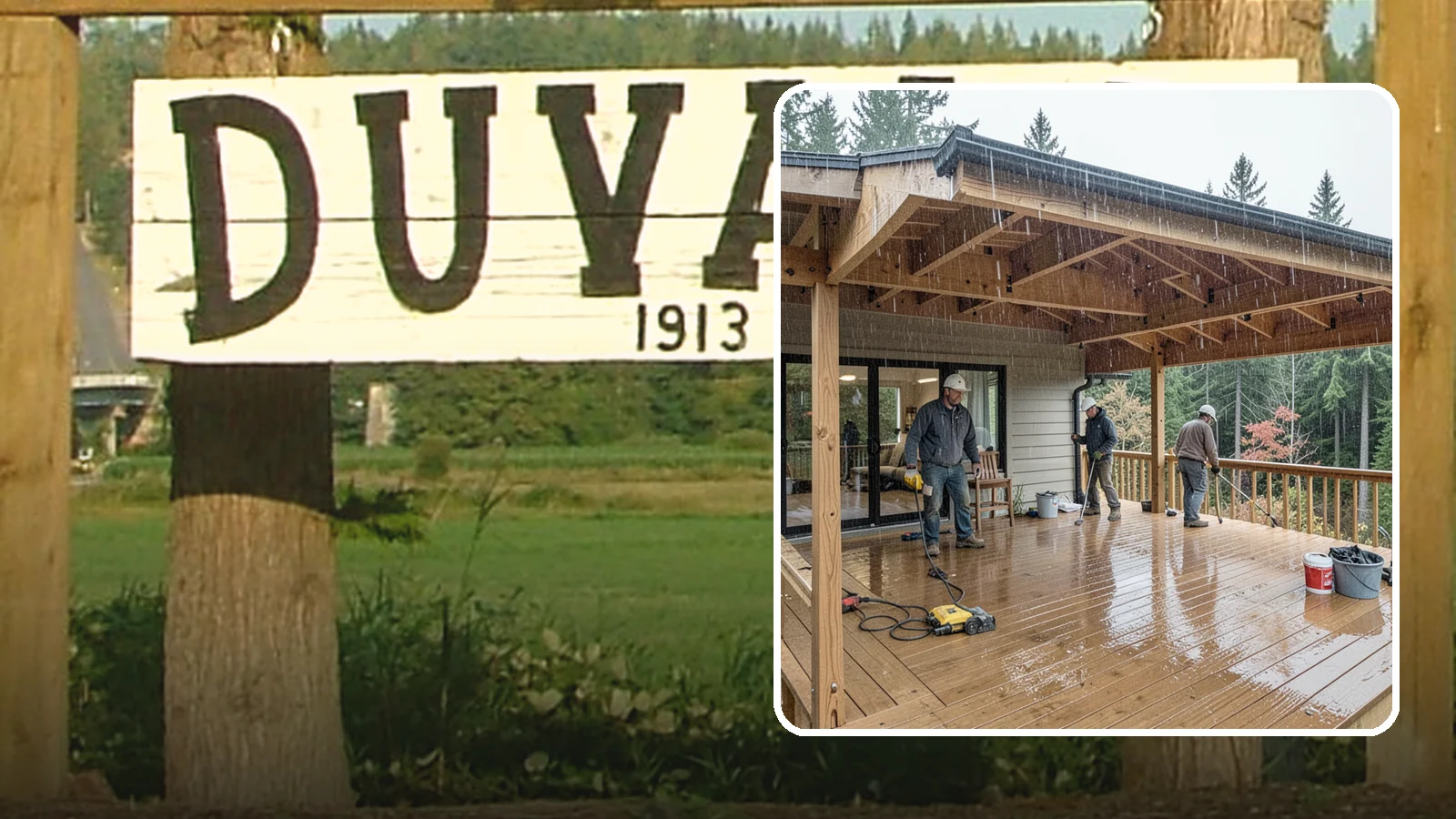 Covered Deck Construction in Duvall, King County, WA - Covered deck construction that lets you enjoy the outdoors through every Northwest rain shower.