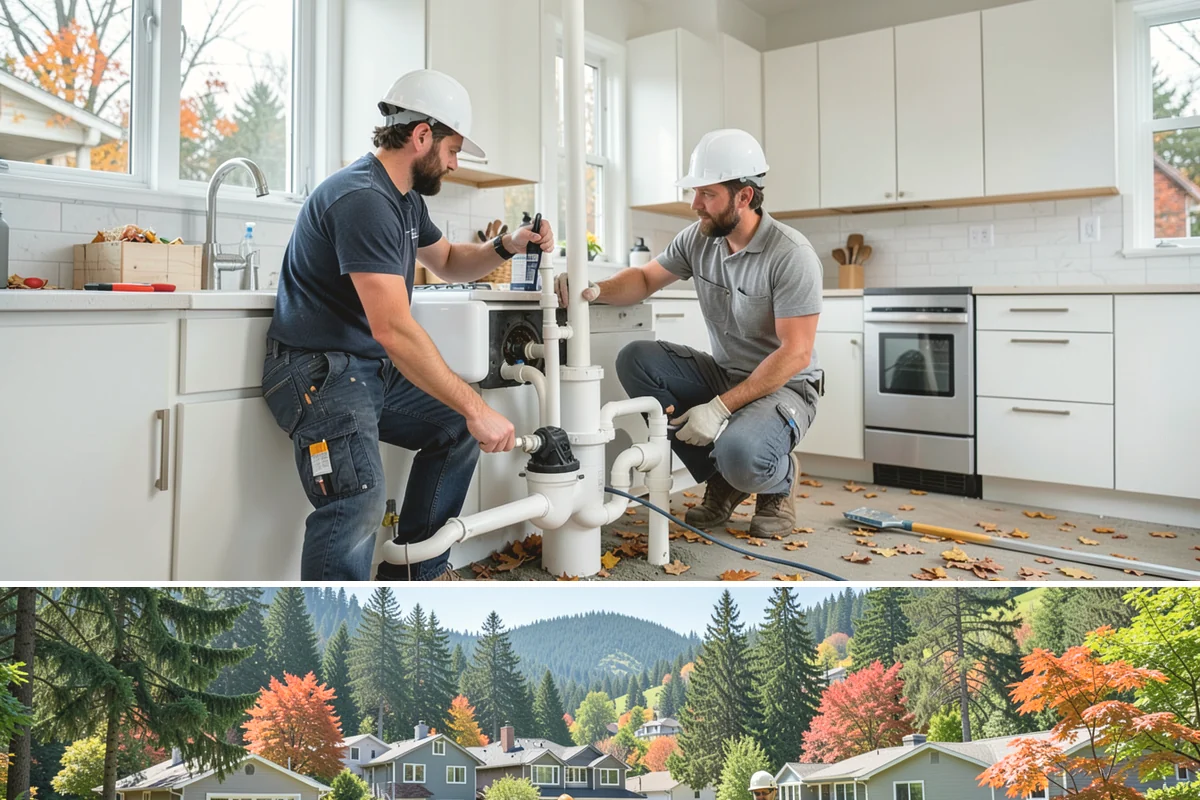 Covered Deck Construction in Fircrest, Pierce County, WA - Summer's dry weather is ideal for opening up the roofline and tying into your home without water exposure.