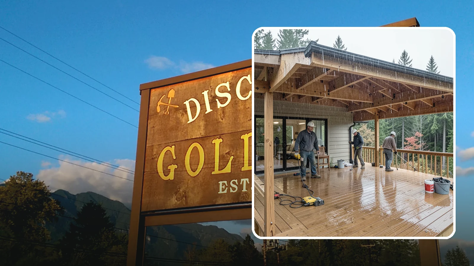 Covered Deck Construction in Gold Bar, Snohomish County, WA - Covered deck construction that lets you enjoy the outdoors through every Northwest rain shower.