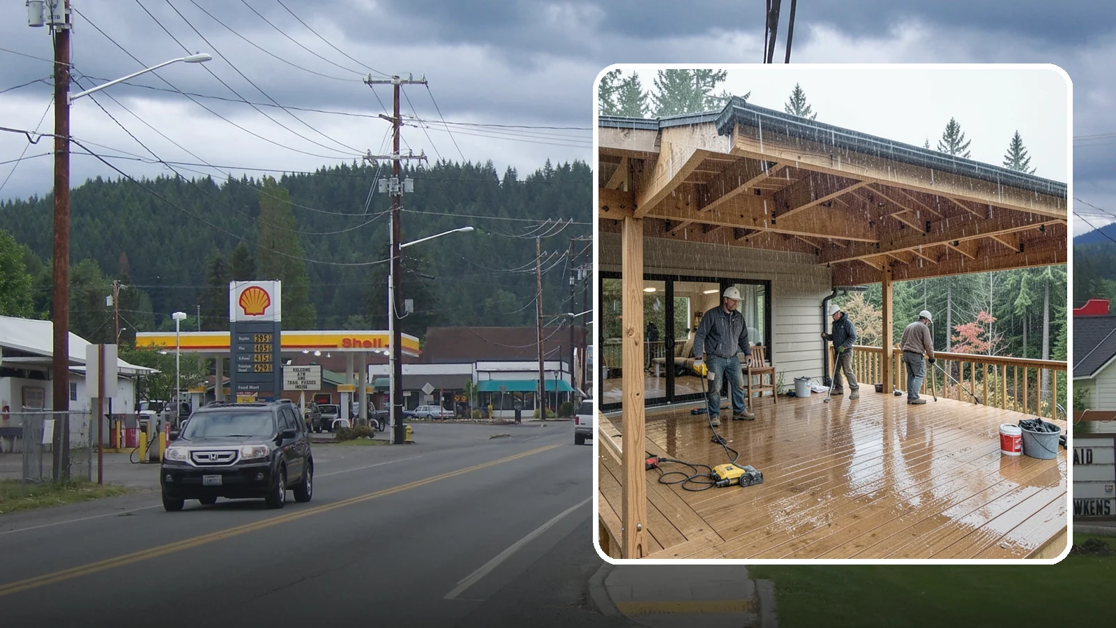 Covered Deck Construction in Granite Falls, Snohomish County, WA - Covered deck construction that lets you enjoy the outdoors through every Northwest rain shower.