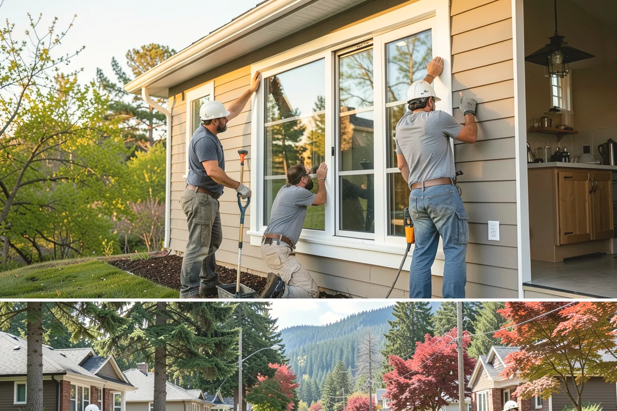 Covered Deck Construction in Hunts Point, King County, WA - Summer's dry weather is ideal for opening up the roofline and tying into your home without water exposure.