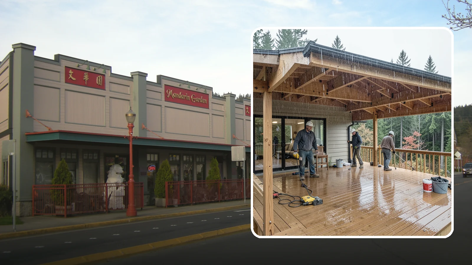 Covered Deck Construction in Issaquah, King County, WA - Covered deck construction that lets you enjoy the outdoors through every Northwest rain shower.