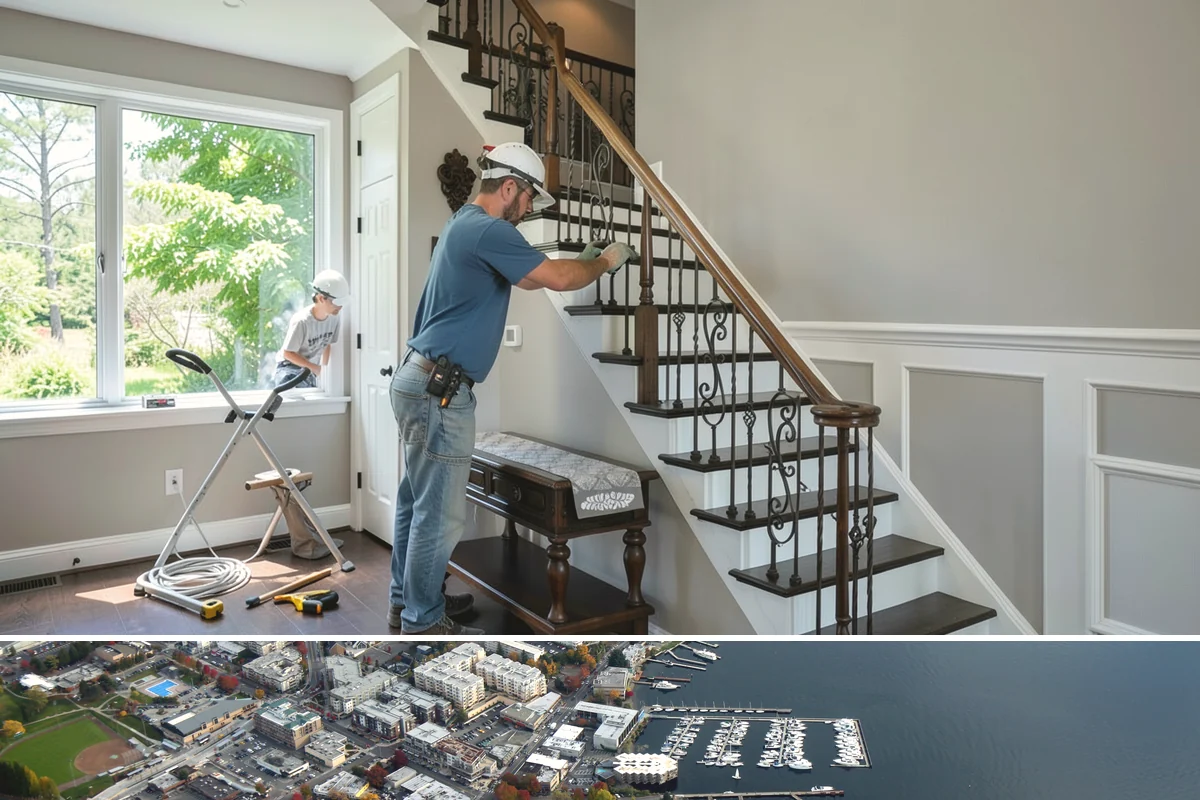 Covered Deck Construction in Kirkland, King County, WA - Summer's dry weather is ideal for opening up the roofline and tying into your home without water exposure.