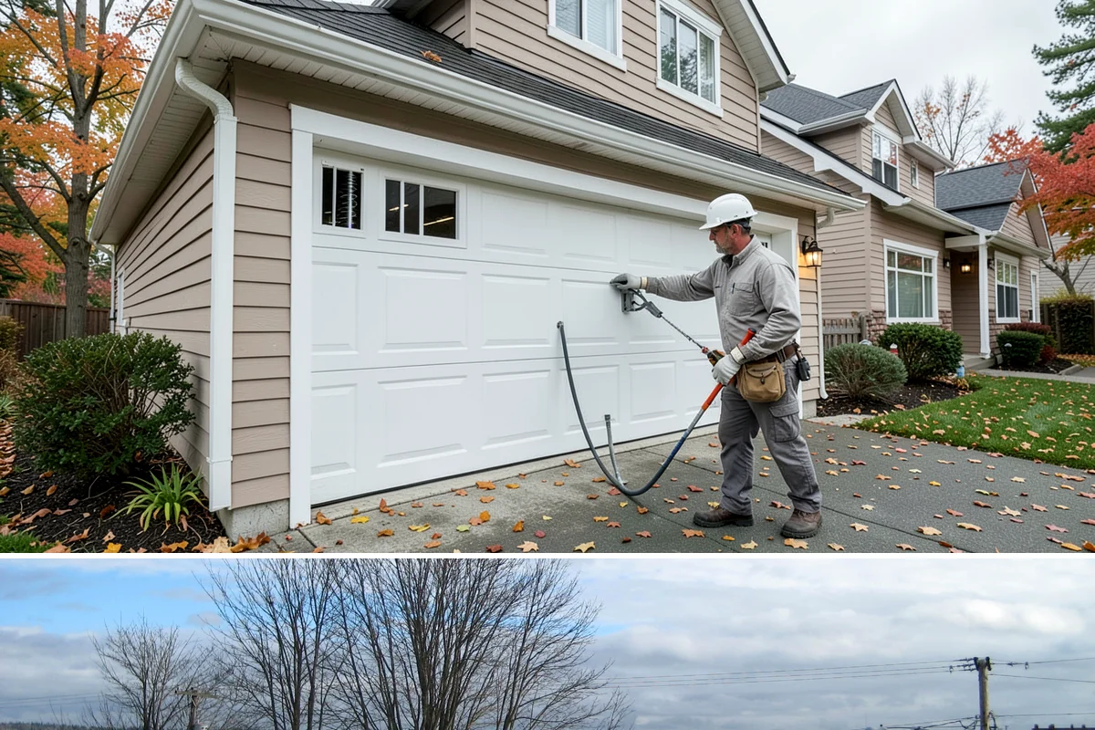 Covered Deck Construction in Langley, Island County, WA - Summer's dry weather is ideal for opening up the roofline and tying into your home without water exposure.