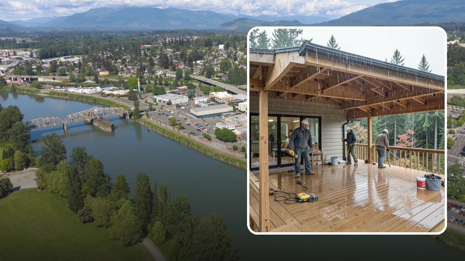 Covered Deck Construction in Mount Vernon, Skagit County, WA - Covered deck construction that lets you enjoy the outdoors through every Northwest rain shower.