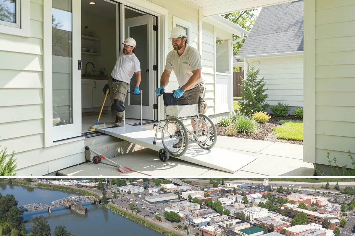 Covered Deck Construction in Mount Vernon, Skagit County, WA - Summer's dry weather is ideal for opening up the roofline and tying into your home without water exposure.