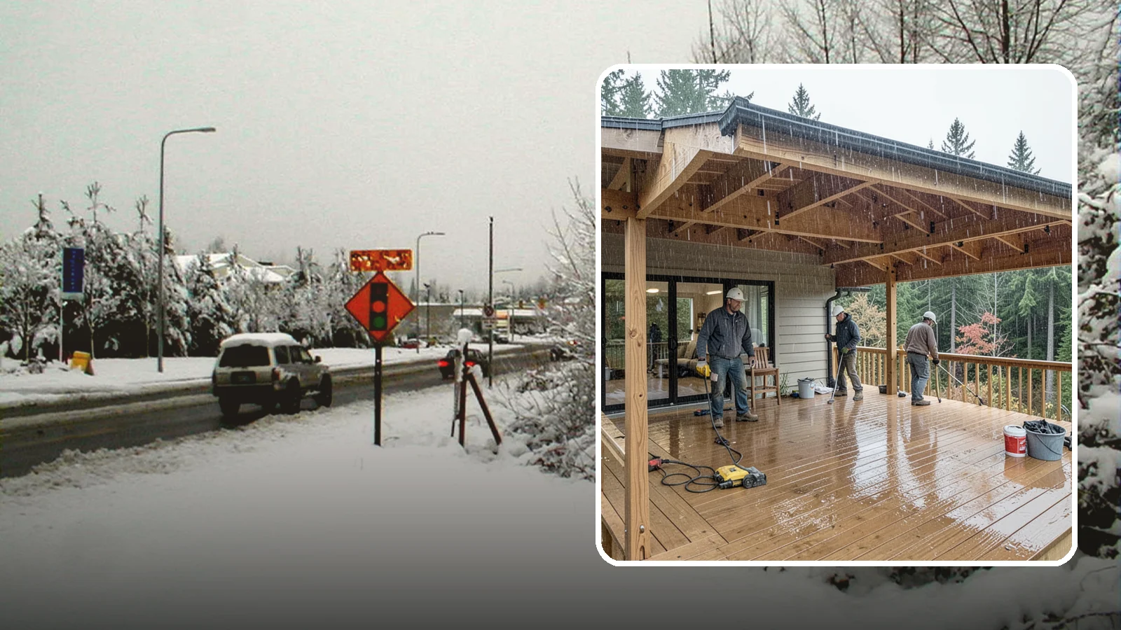 Covered Deck Construction in Newcastle, King County, WA - Covered deck construction that lets you enjoy the outdoors through every Northwest rain shower.