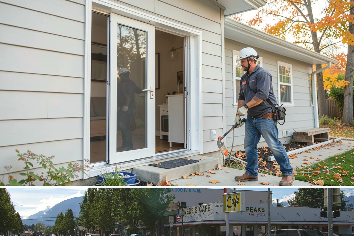 Covered Deck Construction in North Bend, King County, WA - Summer's dry weather is ideal for opening up the roofline and tying into your home without water exposure.