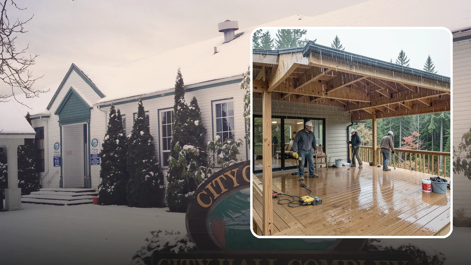 Covered Deck Construction in Pacific, King County, WA - Covered deck construction that lets you enjoy the outdoors through every Northwest rain shower.