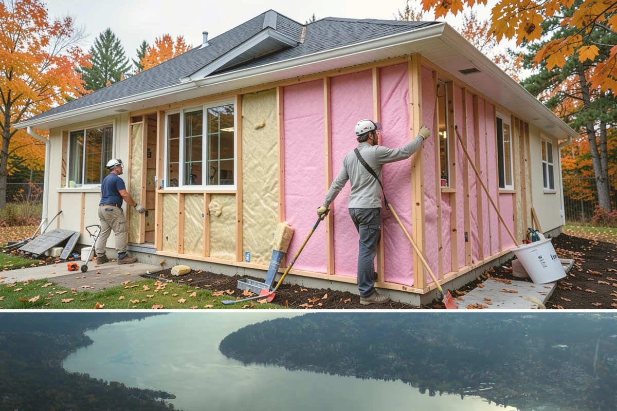 Covered Deck Construction in Sammamish, King County, WA - Summer's dry weather is ideal for opening up the roofline and tying into your home without water exposure.