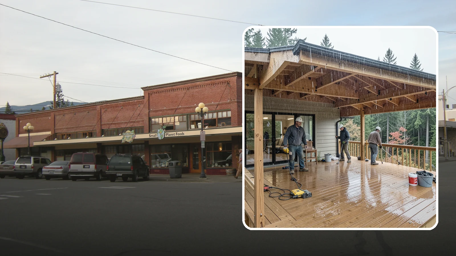 Covered Deck Construction in Sedro-Woolley, Skagit County, WA - Covered deck construction that lets you enjoy the outdoors through every Northwest rain shower.