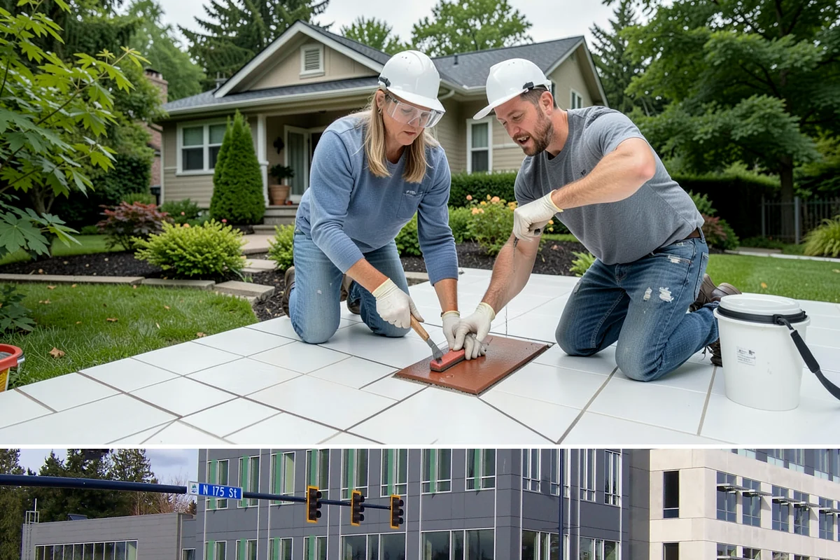Covered Deck Construction in Shoreline, King County, WA - Summer's dry weather is ideal for opening up the roofline and tying into your home without water exposure.