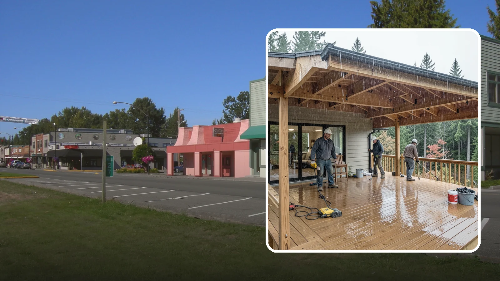 Covered Deck Construction in Snoqualmie, King County, WA - Covered deck construction that lets you enjoy the outdoors through every Northwest rain shower.
