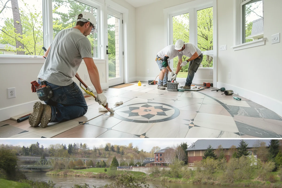 Covered Deck Construction in Tukwila, King County, WA - Summer's dry weather is ideal for opening up the roofline and tying into your home without water exposure.
