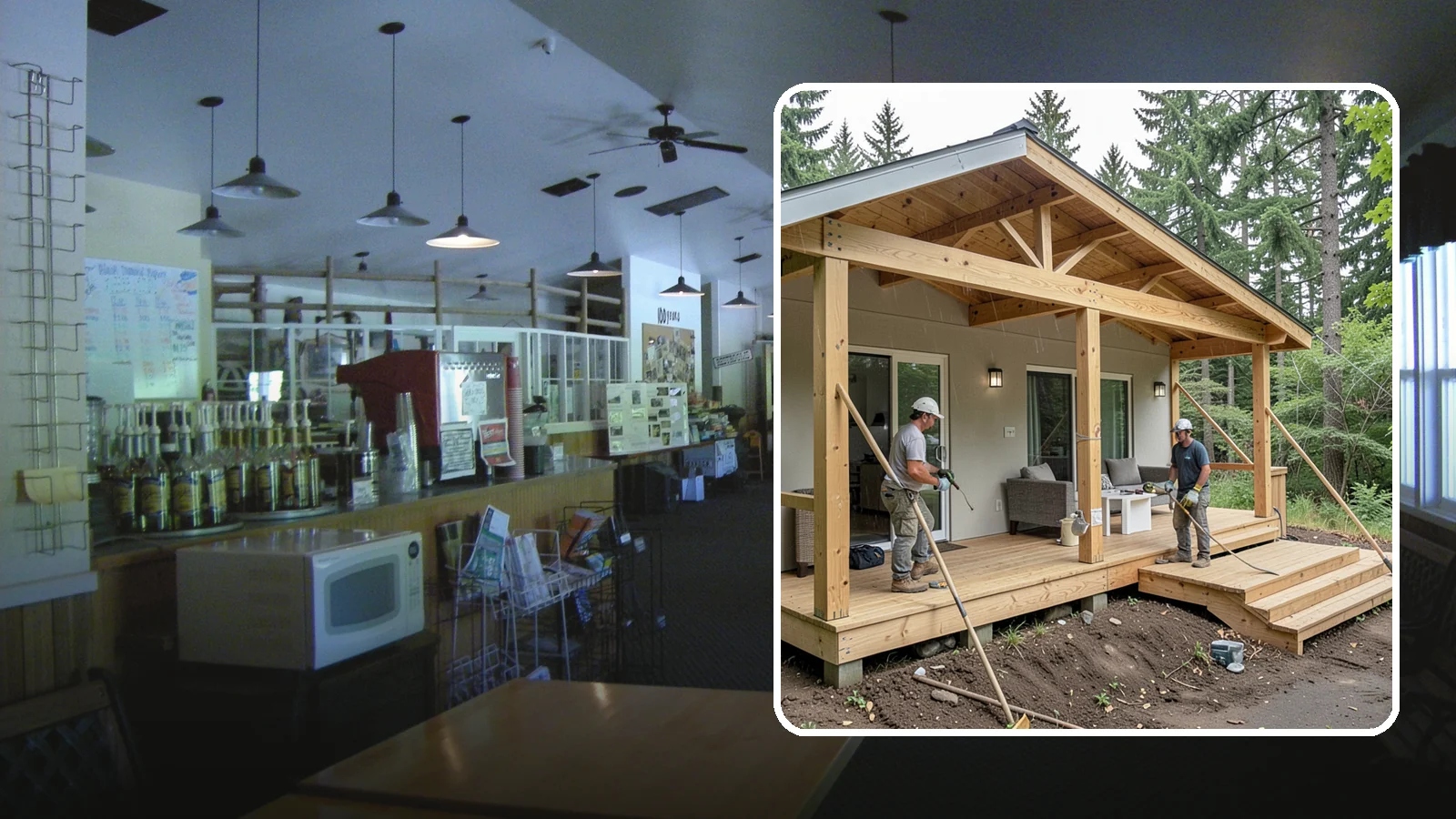 Covered Porch Construction in Black Diamond, King County, WA - Covered porch construction that adds a roofed, rain-protected space to your home's exterior.