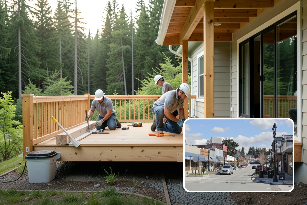 Covered Porch Construction in Bothell, King County, WA - Provides year-round shelter from rain