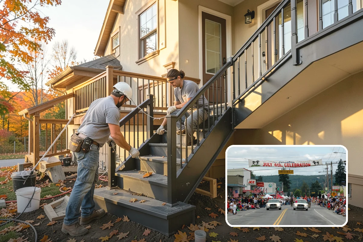 Covered Porch Construction in Carnation, King County, WA - Provides year-round shelter from rain