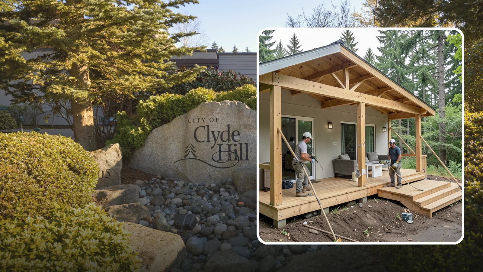 Covered Porch Construction in Clyde Hill, King County, WA - Covered porch construction that adds a roofed, rain-protected space to your home's exterior.