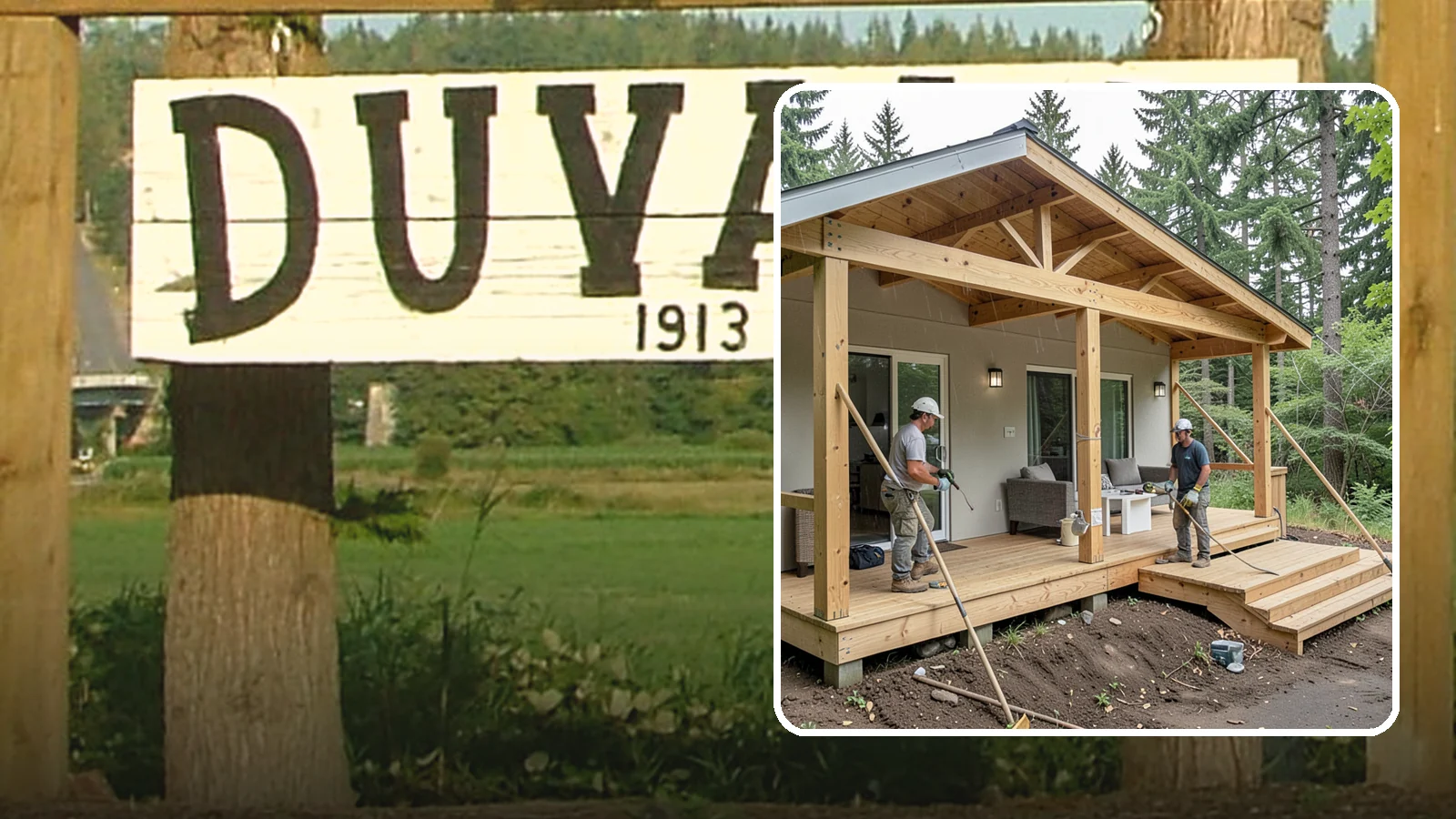 Covered Porch Construction in Duvall, King County, WA - Covered porch construction that adds a roofed, rain-protected space to your home's exterior.