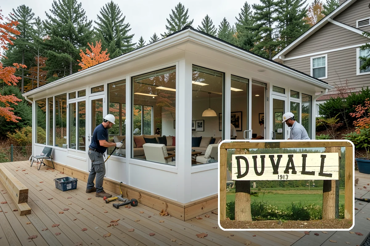 Covered Porch Construction in Duvall, King County, WA - Provides year-round shelter from rain