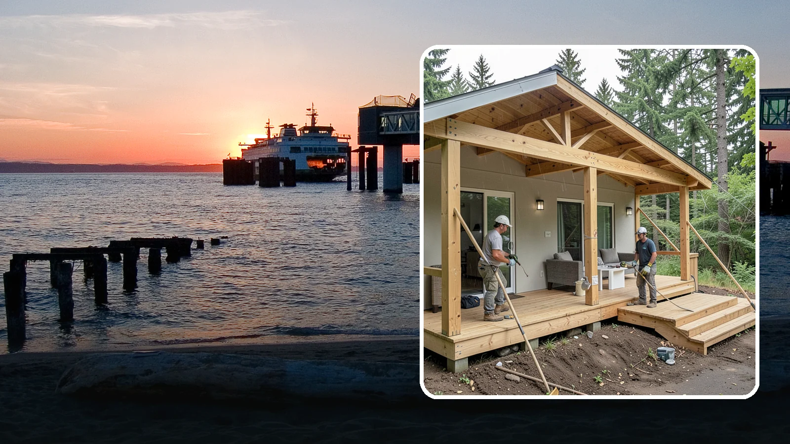 Covered Porch Construction in Edmonds, Snohomish County, WA - Covered porch construction that adds a roofed, rain-protected space to your home's exterior.