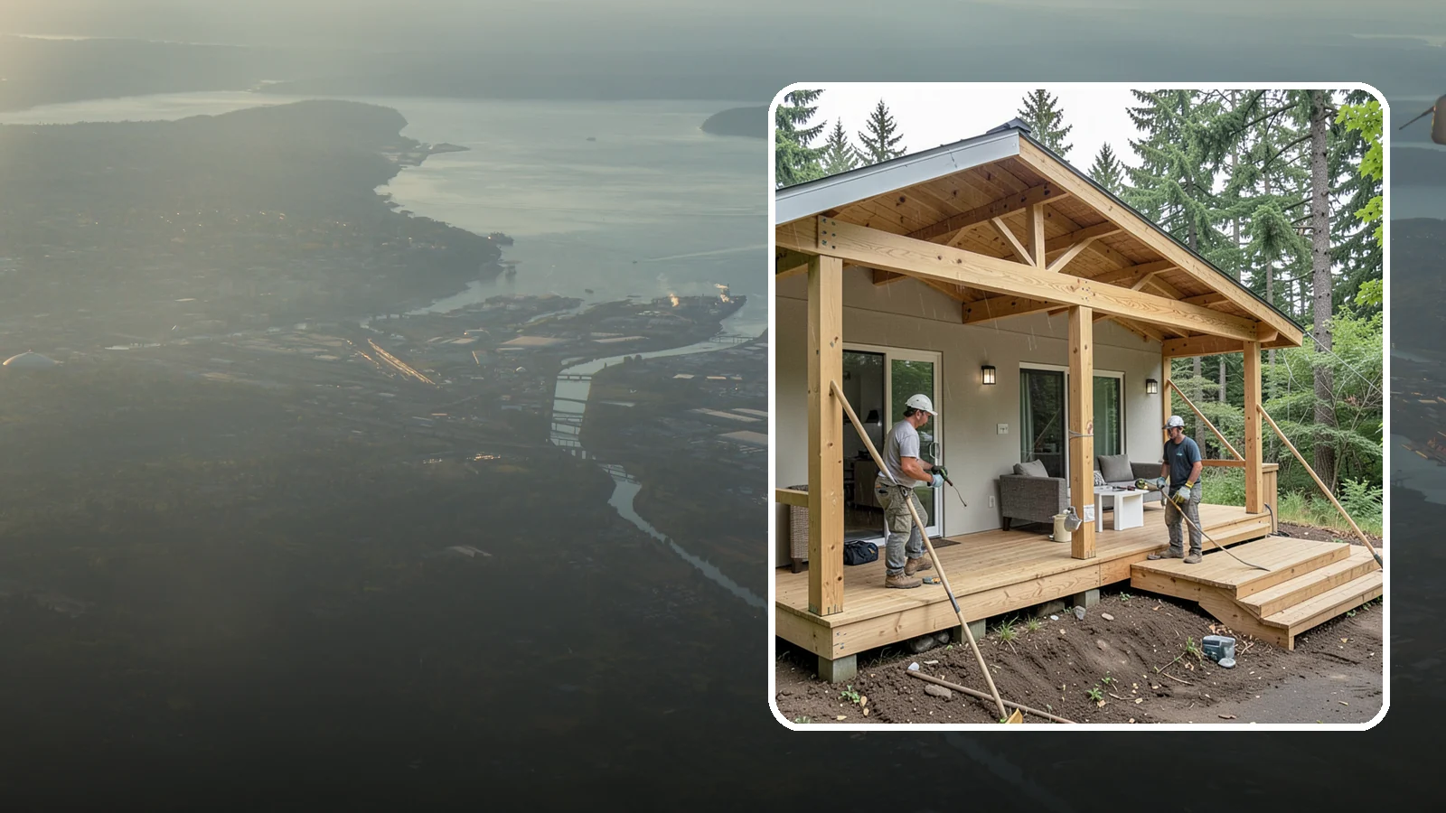 Covered Porch Construction in Fife, Pierce County, WA - Covered porch construction that adds a roofed, rain-protected space to your home's exterior.