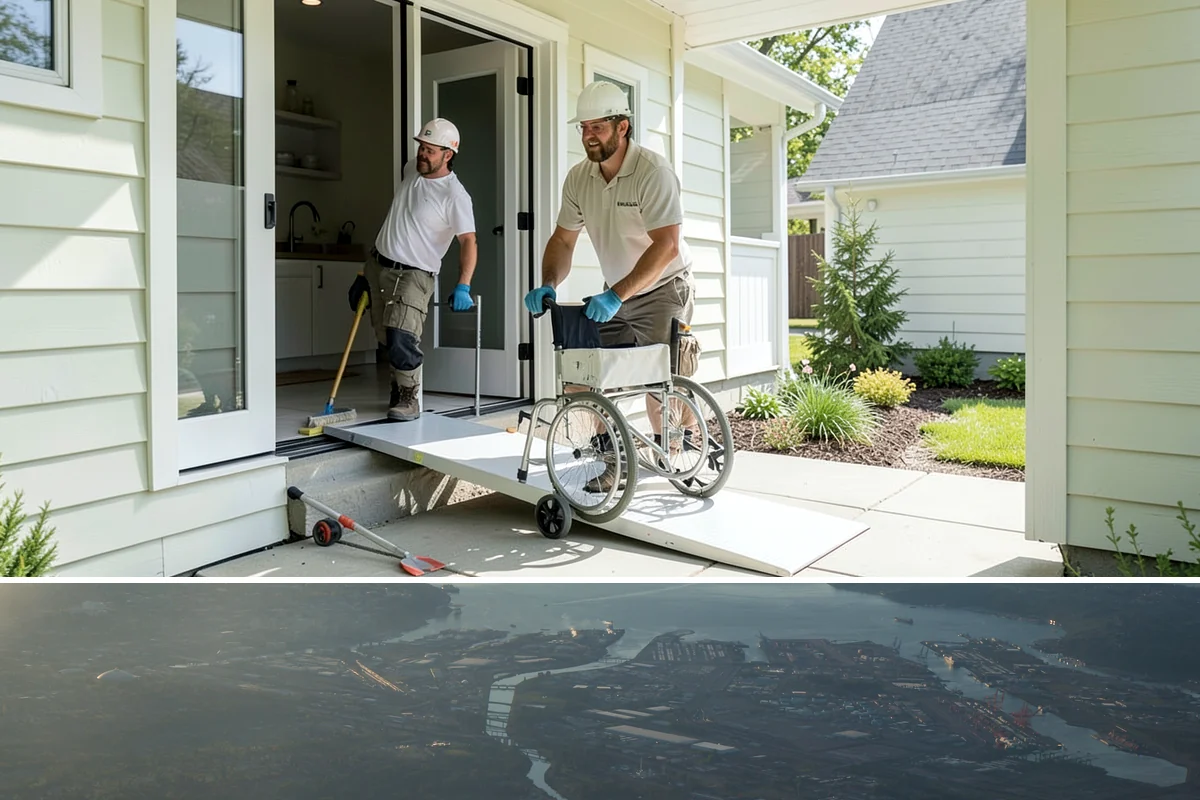 Covered Porch Construction in Fife, Pierce County, WA - Roof tie-ins are safest during the dry summer window when your home's wall stays protected during construction.