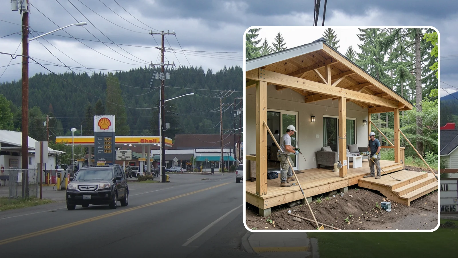 Covered Porch Construction in Granite Falls, Snohomish County, WA - Covered porch construction that adds a roofed, rain-protected space to your home's exterior.