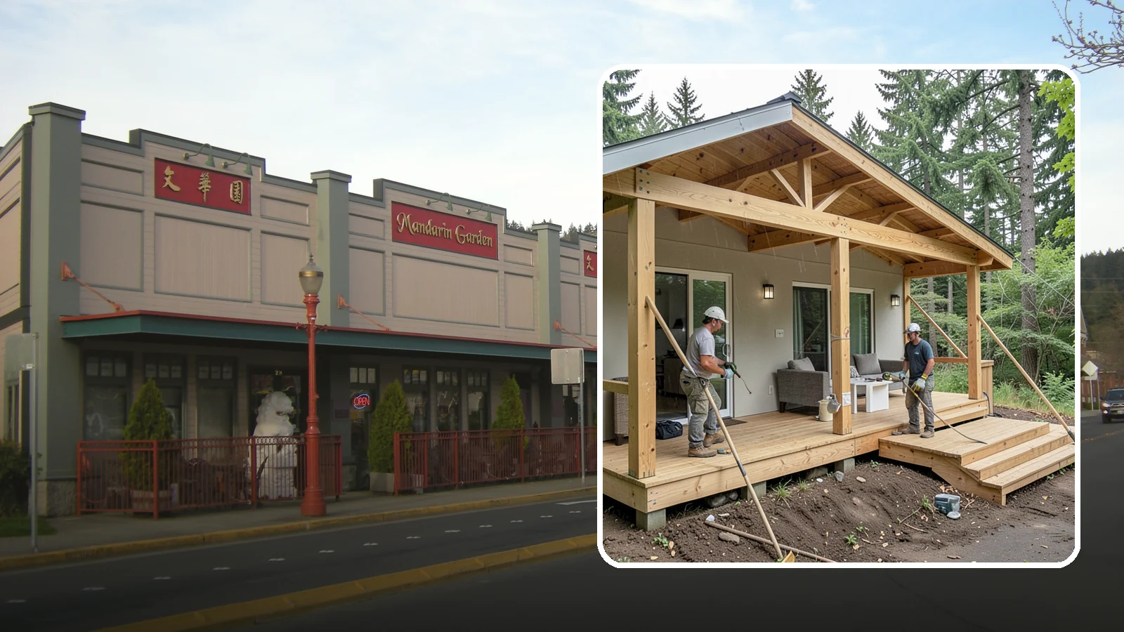 Covered Porch Construction in Issaquah, King County, WA - Covered porch construction that adds a roofed, rain-protected space to your home's exterior.
